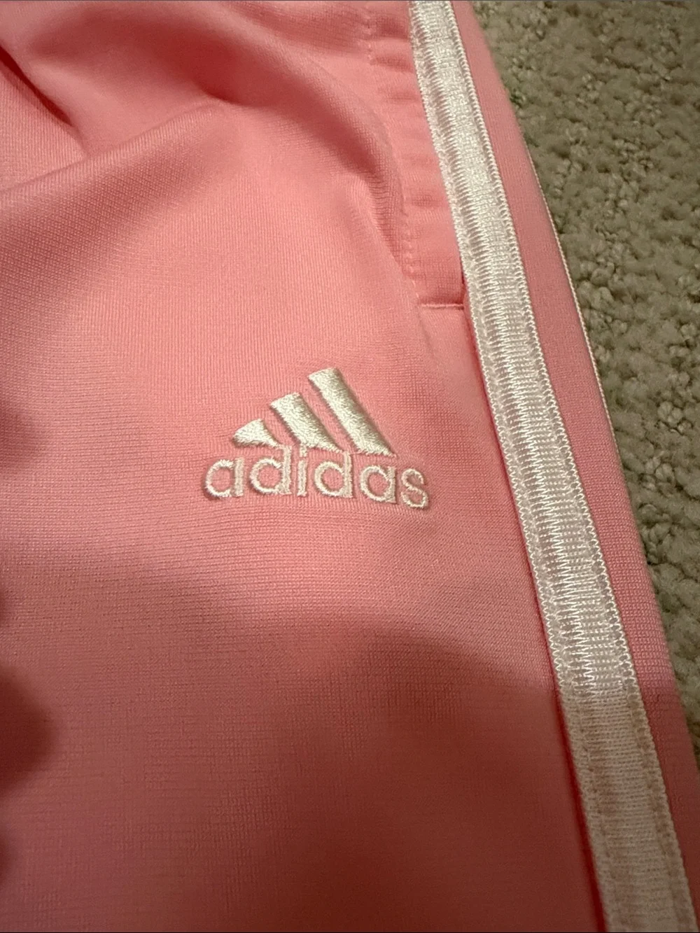 adidas Pink Girls Two-Piece Track Jacket and Pants Set